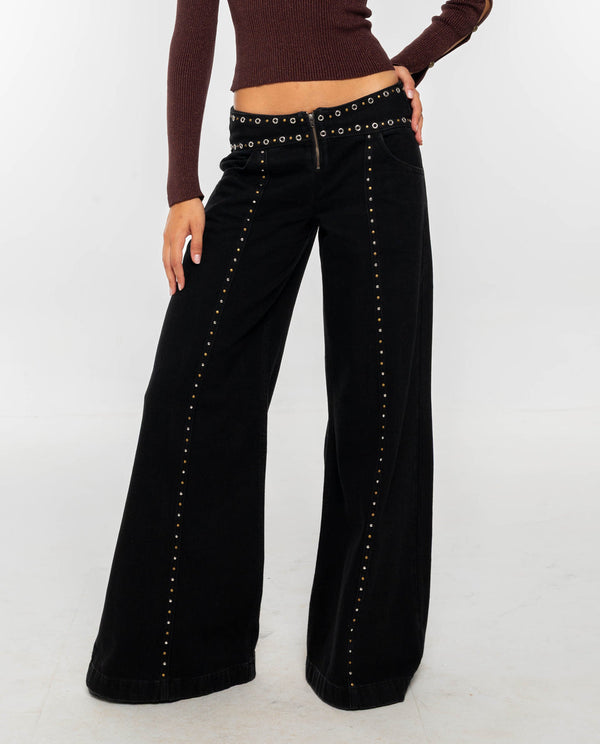 Roxie Studded Flare Jeans