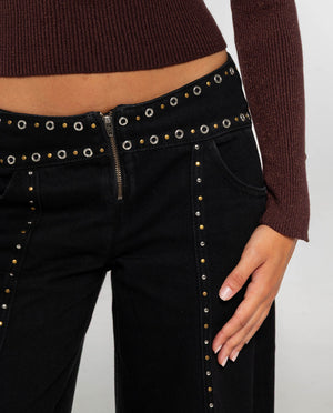 Roxie Studded Flare Jeans